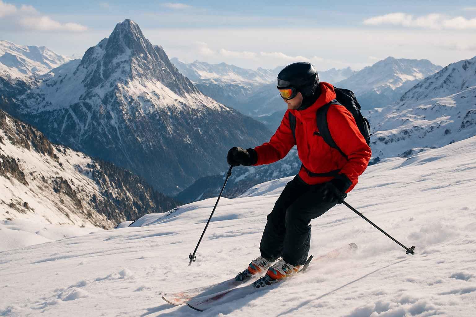 skier dans les pyrénées françaises