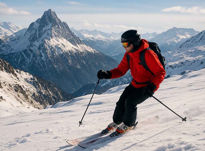 skier dans les pyrénées françaises
